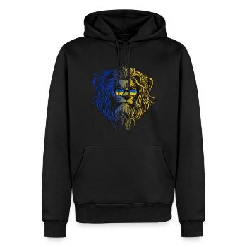 Ukraine - Männer Premium Bio Hoodie - Schwarz - Vorne - Nico (187cm)
