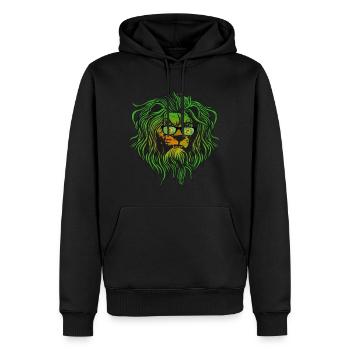 Zaire - Männer Premium Bio Hoodie - Schwarz - Vorne - Nico (187cm)
