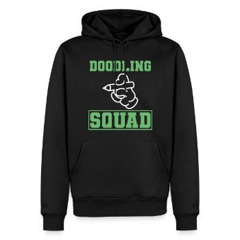 Kritzelnder Liebhaber Karikaturist - Männer Premium Bio Hoodie - Schwarz - Vorne - Nico (187cm)
