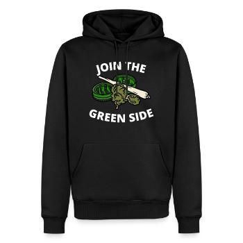 Rejoignez le côté vert Stoner Shirt - Sweat à capuche Premium bio Homme - noir - Devant - Nico (187cm)