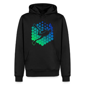 Plongée Hommes Plongée sous-marine Plongée libre Femmes - Sweat à capuche Premium bio Homme - noir - Devant - Nico (187cm)