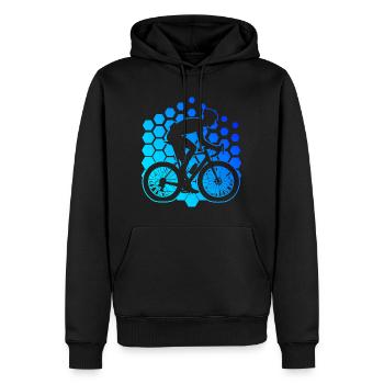 Rennradfahren Rennrad Road Bike Rennradfahrer - Männer Premium Bio Hoodie - Schwarz - Vorne - Nico (187cm)