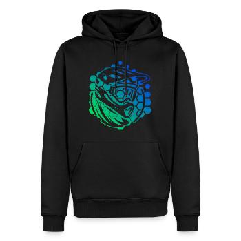 Radfahrer Mountainbike Radfahren MTB Mountainbiker - Männer Premium Bio Hoodie - Schwarz - Vorne - Nico (187cm)