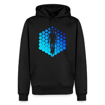 Femmes Vélo Vélo VTT Vélo Vélo Cyclisme - Sweat à capuche Premium bio Homme - noir - Devant - Nico (187cm)