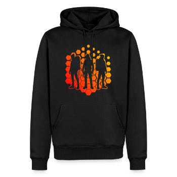 Bloc Grimpeur Escalade Hommes - Sweat à capuche Premium bio Homme - noir - Devant - Nico (187cm)