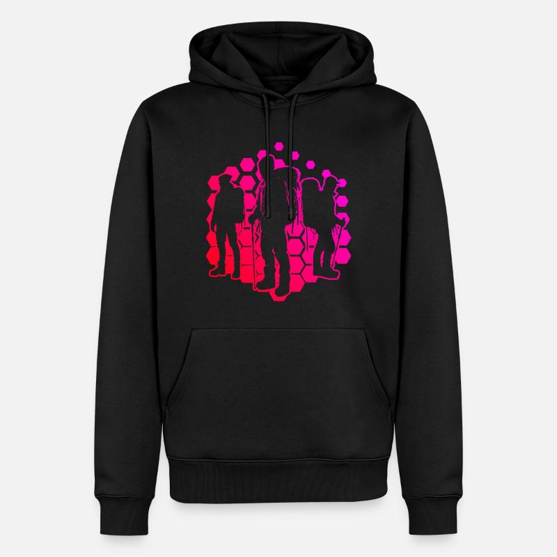 Climbing Bouldering Kletterer Climber Boulder - Men’s Premium Organic Hoodie - black