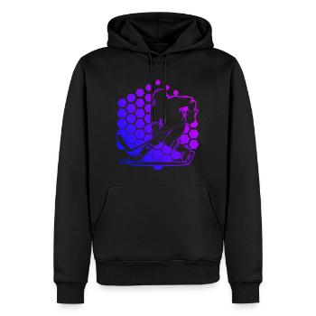 Eishockey Spieler Eishockey spielen Herren - Männer Premium Bio Hoodie - Schwarz - Vorne - Nico (187cm)