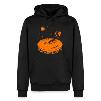 Flat Mars Society Grafik - Männer Premium Bio Hoodie - Schwarz - Vorne - Nico (187cm)