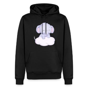 Baby Elephant Drôle De T-shirt Doux Idée Cadeau - Sweat à capuche Premium bio Homme - noir - Devant - Nico (187cm)