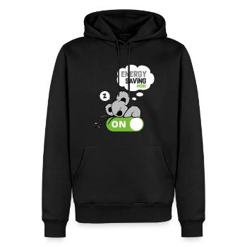 Schlafender Koala - Männer Premium Bio Hoodie - Schwarz - Vorne - Nico (187cm)