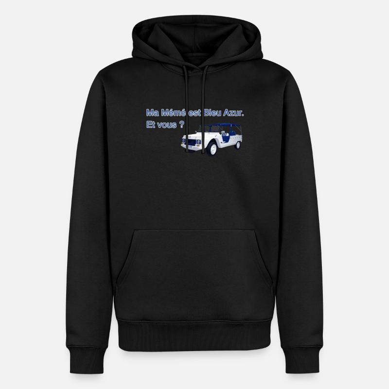 Ma Mémé est bleu azur. Et vous ? - Sweat à capuche Premium bio Homme - noir