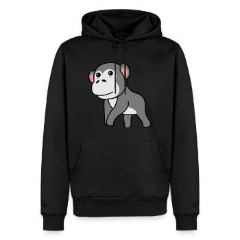 Gorilla Comic - Sweat à capuche Premium bio Homme - noir - Devant - Nico (187cm)