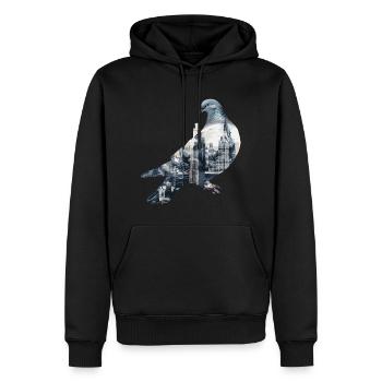 pigeon pigeon bird pigeon fancier flying - Men’s Premium Organic Hoodie - black - Front - Nico (187cm)