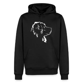 Leonberger Silhouette Chien Chien Wilsigns - Sweat à capuche Premium bio Homme - noir - Devant - Nico (187cm)