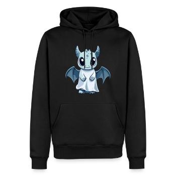Drache Halloween Comic Geist - Männer Premium Bio Hoodie - Schwarz - Vorne - Nico (187cm)