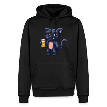 Bière Panther Pixel - Sweat à capuche Premium bio Homme - noir - Devant - Nico (187cm)