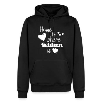 Zuhause in Geldern - Home is where Geldern is - Männer Premium Bio Hoodie - Schwarz - Vorne - Nico (187cm)