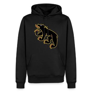 Flagge von Bern - Männer Premium Bio Hoodie - Schwarz - Vorne - Nico (187cm)