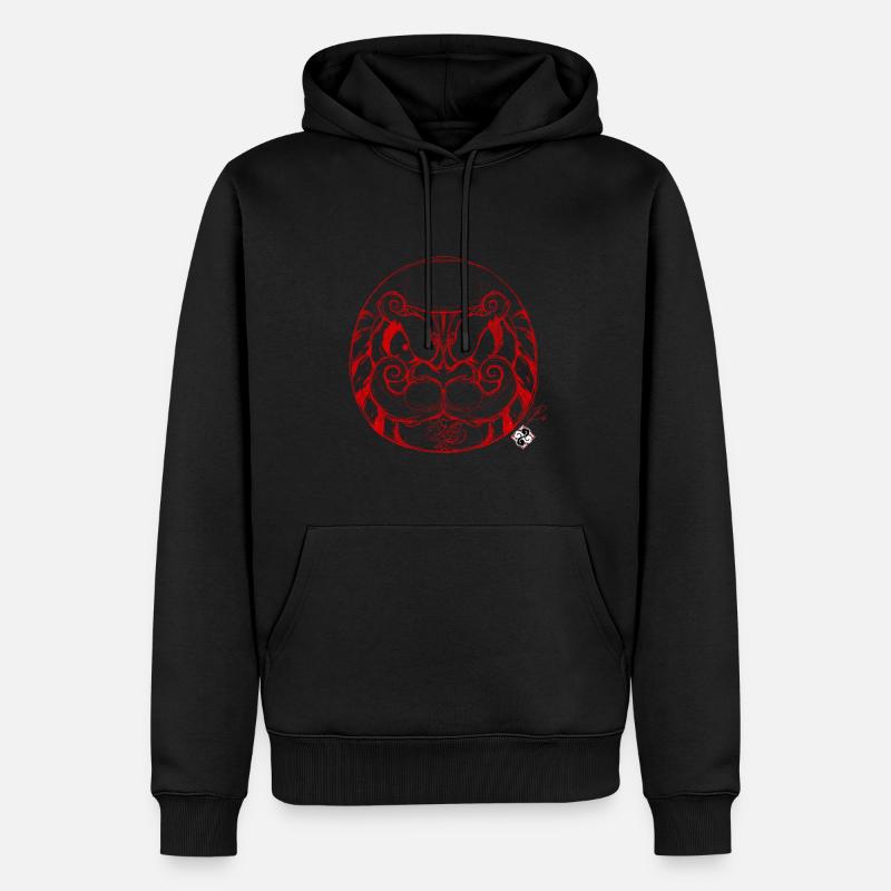 Daruma - Männer Premium Bio Hoodie - Schwarz