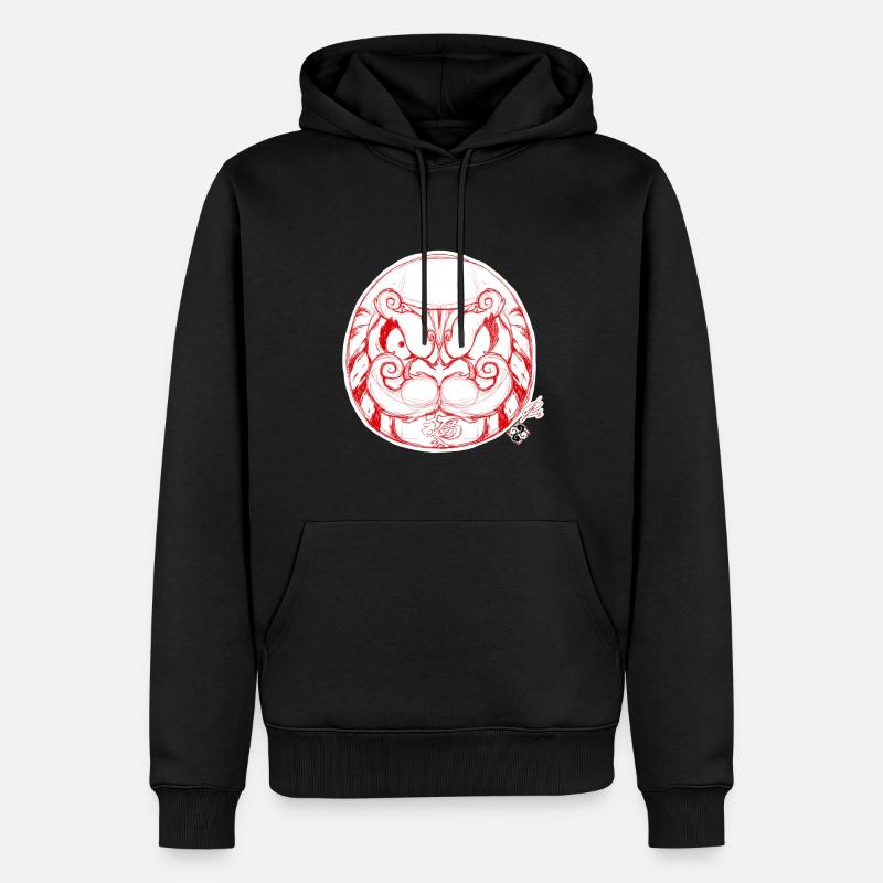 Daruma_S - Männer Premium Bio Hoodie - Schwarz