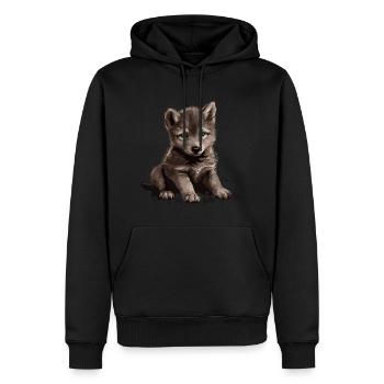 Wolf Scratch Marks Claws Wild Forest Animal Baby Wolf - Men’s Premium Organic Hoodie - black - Front - Nico (187cm)