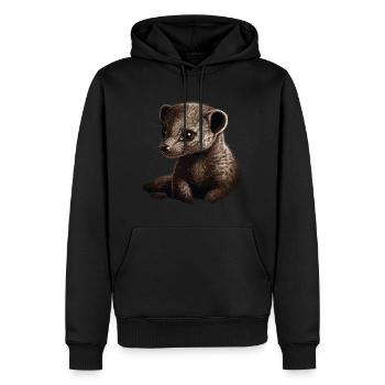 Baby Mongoose Mongoose - Men’s Premium Organic Hoodie - black - Front - Nico (187cm)
