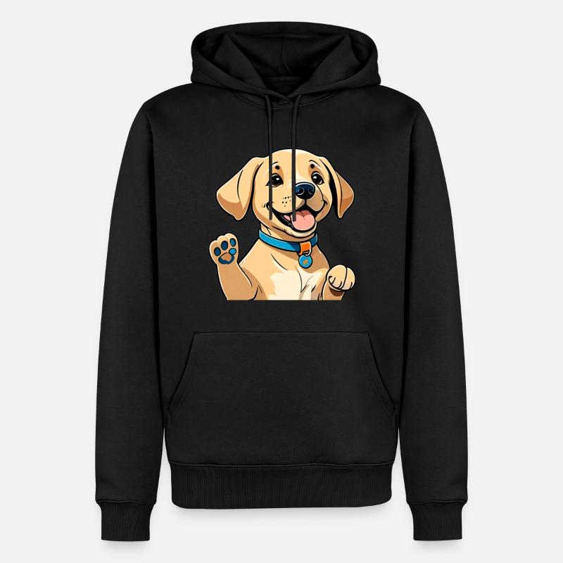 Chiot Labrador - Sweat à capuche Premium bio Homme - noir