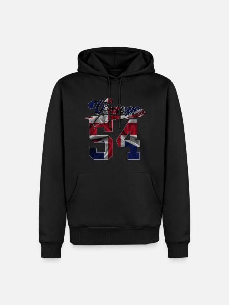 72E ANNIVERSAIRE UK MILLÉSIME 1954 - Sweat à capuche Premium bio Homme - noir