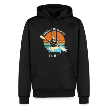Whitewater And Kayaking I'm On Whitewater Kayaking - Men’s Premium Organic Hoodie - black - Front - Nico (187cm)