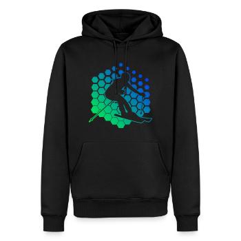 Ski Sports d’hiver Skieurs Stunt Ski - Sweat à capuche Premium bio Homme - noir - Devant - Nico (187cm)