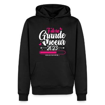 Future Grande Soeur 2023 - Sweat à capuche Premium bio Homme - noir - Devant - Nico (187cm)