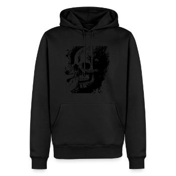 detailed skull - Men’s Premium Organic Hoodie - black - Front - Nico (187cm)