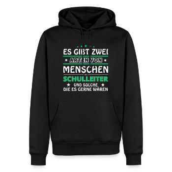 Schulleiter Geschenk - zwei Arten von... Design - Männer Premium Bio Hoodie - Schwarz - Vorne - Nico (187cm)