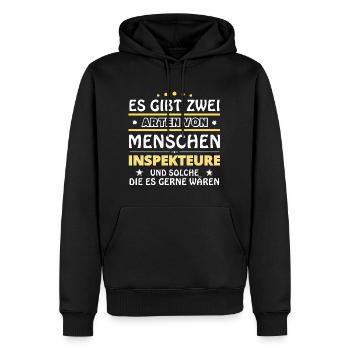 Inspekteure Geschenk - zwei Arten von... Design - Männer Premium Bio Hoodie - Schwarz - Vorne - Nico (187cm)