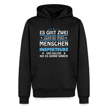 Inspekteure Geschenk - zwei Arten von... Design - Männer Premium Bio Hoodie - Schwarz - Vorne - Nico (187cm)