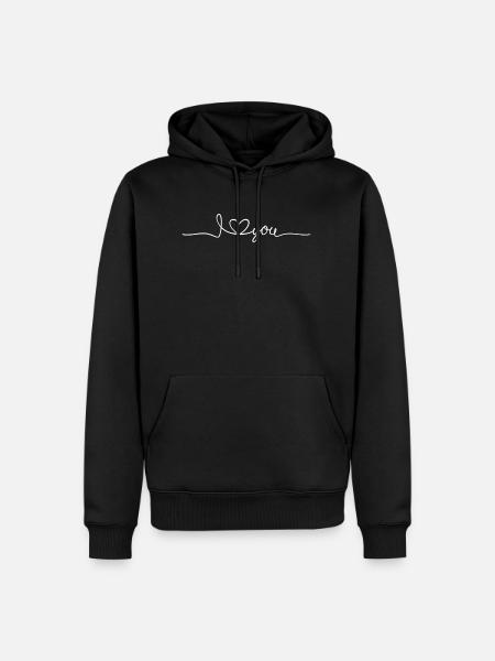 Citation "love you" - Sweat à capuche Premium bio Homme - noir