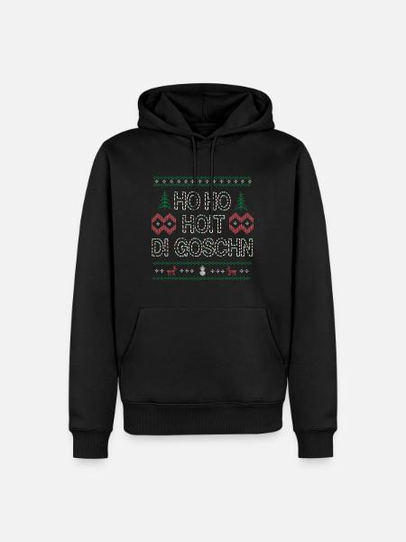 HO HO HOIT DI GOSCHN UGLY XMAS Christmas Gift - Men’s Premium Organic Hoodie - black
