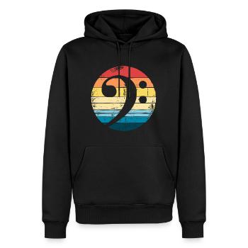 Bassist Bass BassEr Retro Bass Wrench - Men’s Premium Organic Hoodie - black - Front - Nico (187cm)