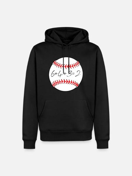 Baseball 6432 Double Play - 6+4+3=2 Softball Math - Men’s Premium Organic Hoodie - black