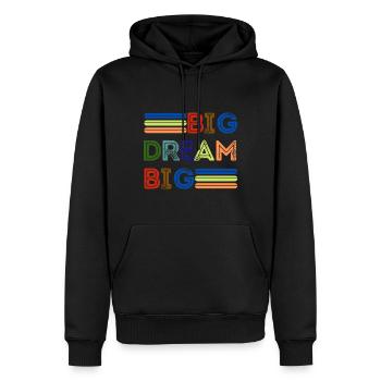 Big dream - Sweat à capuche Premium bio Homme - noir - Devant - Nico (187cm)