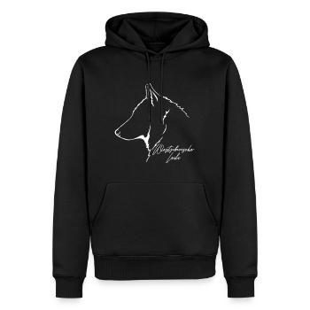 WESTSIBIRISCHE LAIKA Profil Hunde Hund Wilsigns - Männer Premium Bio Hoodie - Schwarz - Vorne - Nico (187cm)