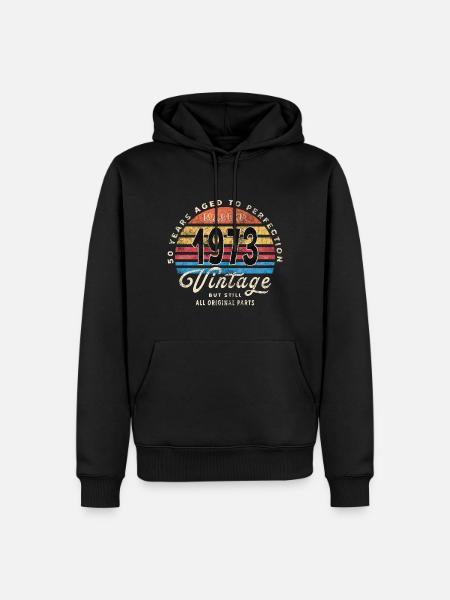 Made in 1973 - Men’s Premium Organic Hoodie - black