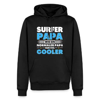 Surfer Papa wie ein normaler nur viel cooler - Männer Premium Bio Hoodie - Schwarz - Vorne - Nico (187cm)