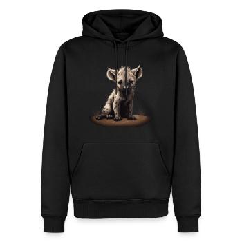 Baby Hyäne Wild Afrika Wildnis - Männer Premium Bio Hoodie - Schwarz - Vorne - Nico (187cm)