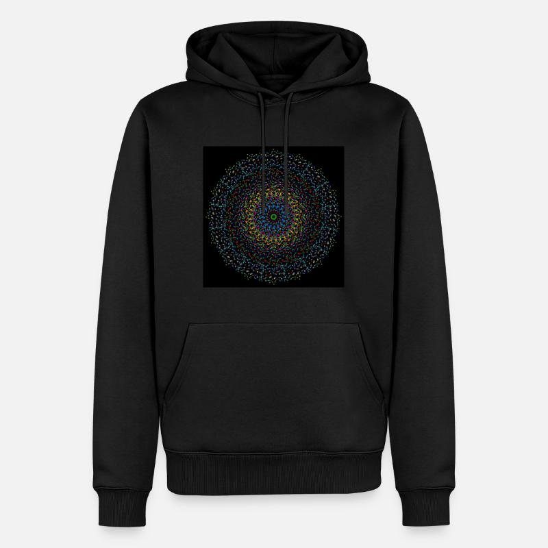 Conception géométrique du mandala - Sweat à capuche Premium bio Homme - noir