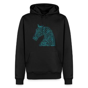 Chess Openings - Men’s Premium Organic Hoodie - black - Front - Nico (187cm)