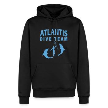 Atlantis - Sweat à capuche Premium bio Homme - noir - Devant - Nico (187cm)