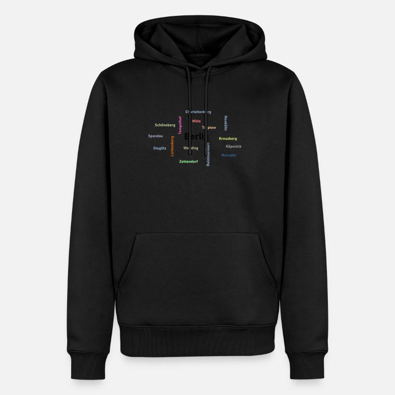 Berlin - Männer Premium Bio Hoodie - Schwarz