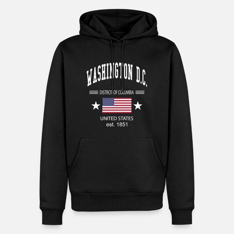 Washington D.C. - Sweat à capuche Premium bio Homme - noir