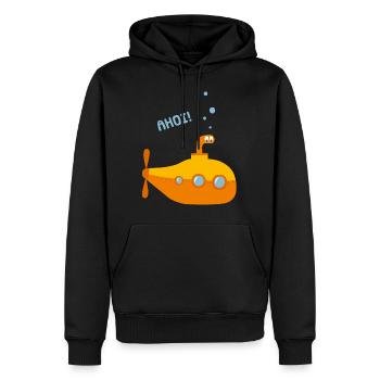 Unterwasser Comic U-Boot - Männer Premium Bio Hoodie - Schwarz - Vorne - Nico (187cm)